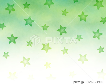 緑色の星柄のイラスト背景 126653909