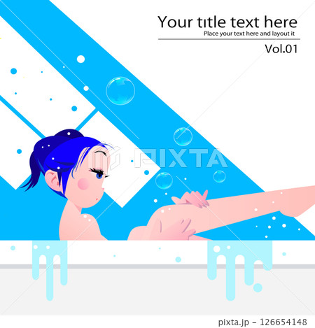 可愛い女性のボデイケアや美容のベクター画像 可愛い女性のボデイケアや美容のベクター画像 126654148