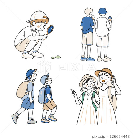 夏休み 子供 仲良し 126654448