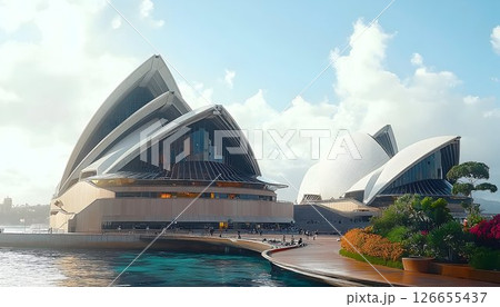 Sydney Opera House, A Captivating Architectural Masterpiece Under a Brilliant Sky Sydney Opera House, A Captivating Architectural Masterpiece Under a Brilliant Sky 126655437