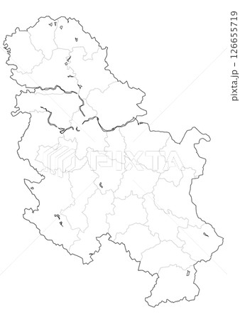 白地図 セルビア 白地図 セルビア 126655719