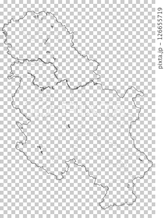 白地図 セルビア 白地図 セルビア 126655719