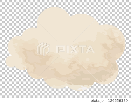 簡單的水彩雲插畫素材 126656389