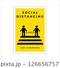 social distancing minimalist poster illustration template design 126656757