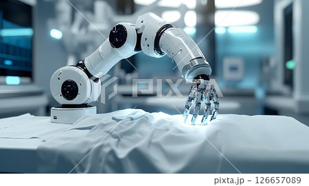Advanced Robotic Arm in Surgical Setting for Precision Medical Procedures 126657089