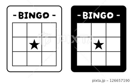 ビンゴカードのアイコン 黒 126657190
