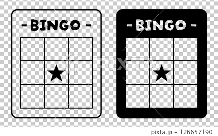 ビンゴカードのアイコン 黒 126657190
