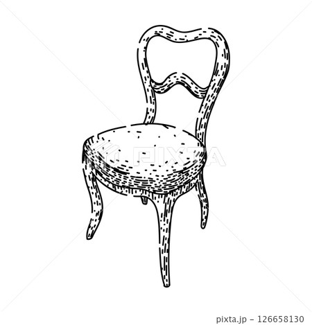 collectible antique chair sketch hand drawn vector 126658130
