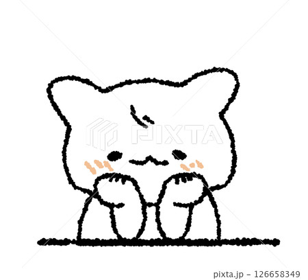 頬杖をつくねこ 126658349