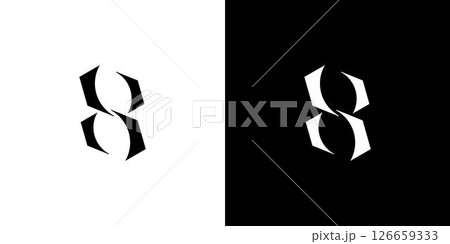 modern and unique Number 8 logo design 126659333