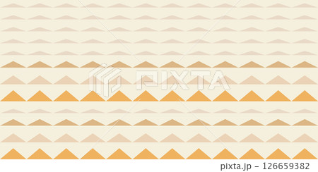 Repeating pattern of triangles in various shades of yellow, creating a sense of depth and dimension look like mountain. Geometric Tribal stripe ideal for background,textile print,card decoration 126659382