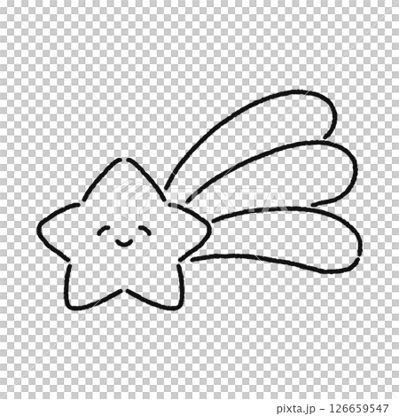 微笑流星線描 微笑流星線描 126659547