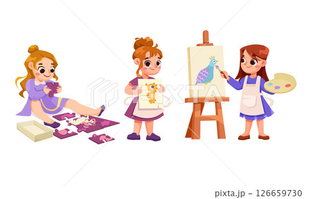 A Creative and Young Artist Engaged in a Wide Range of Exciting Art Activities and Projects A Creative and Young Artist Engaged in a Wide Range of Exciting Art Activities and Projects 126659730