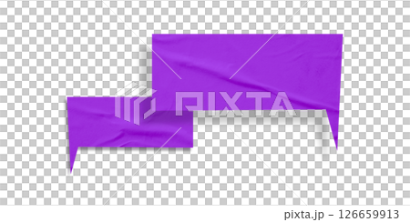 Purple speech bubble crumpled paper isolated on transparent background Purple speech bubble crumpled paper isolated on transparent background 126659913