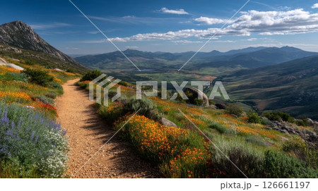 Mountain Wildflower Trail Scenic View 126661197