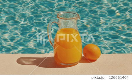 Orange Juice Pitcher by Poolside 126661404