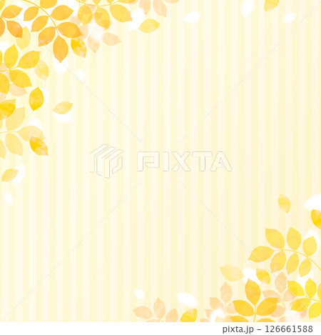 紅葉した葉が舞う秋のイラスト素材 126661588