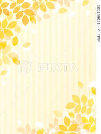 紅葉した葉が舞う秋のイラスト素材 126661589