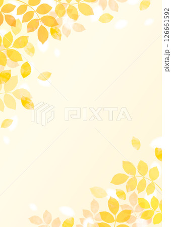 紅葉した葉が舞う秋のイラスト素材 126661592