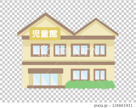 兒童中心插圖建築 126661931