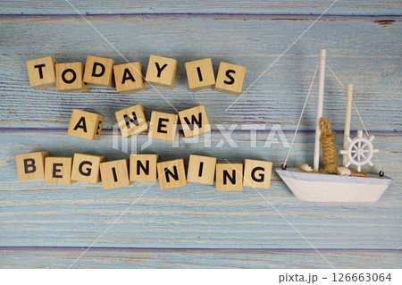 Today is a New Beginning motivational and inspiration quote Today is a New Beginning motivational and inspiration quote 126663064