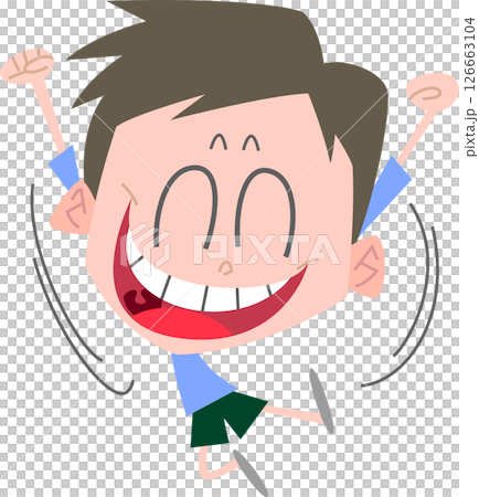Jumping for joy man (no outline) 126663104