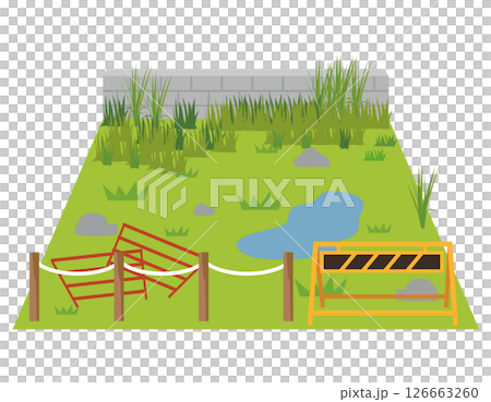 vacant land, abandoned land, barren land vacant land, abandoned land, barren land 126663260