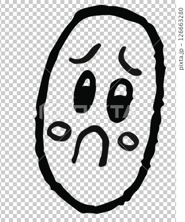 Hand drawn crayon outline of sad face for sticker, icon, stress, moody, grumpy, negative vibe, bad energy, tattoo, decorations, cute patch, sign, symbol, emoji, expression, kid colouring book, art Hand drawn crayon outline of sad face for sticker, icon, stress, moody, grumpy, negative vibe, bad energy, tattoo, decorations, cute patch, sign, symbol, emoji, expression, kid colouring book, art 126663280