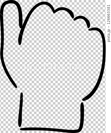 手書きの手のイラスト 握りこぶし 塗りなし線画 手書きの手のイラスト 握りこぶし 塗りなし線画 126663381