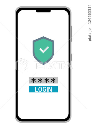 スマートフォン　セキュリティのイメージ 126663534