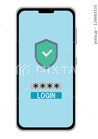 スマートフォン　セキュリティのイメージ 126663535