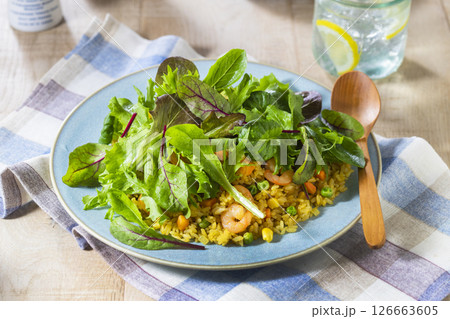 ベビーリーフたっぷりのピラフ ベビーリーフたっぷりのピラフ 126663605