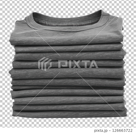 Stack of gray t-shirts 126663722