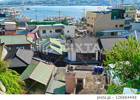 【韓国/浦項市】九龍浦日本人家屋通り 高台から見た風景 【韓国/浦項市】九龍浦日本人家屋通り 高台から見た風景 126664448