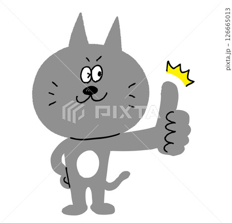 コミカルな猫のキャラクター 126665013