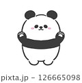 両手を挙げるパンダ 126665098