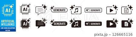 Generate AI icon.  126665116