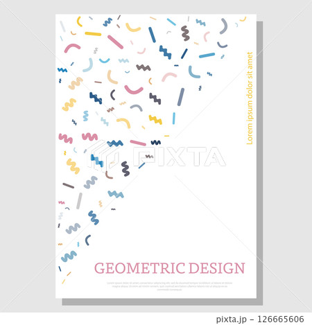 Design of colored abstract elements. Layout for the design of the cover, banner, poster, postcard and corporate design. The idea of interior and decorative creativity 126665606