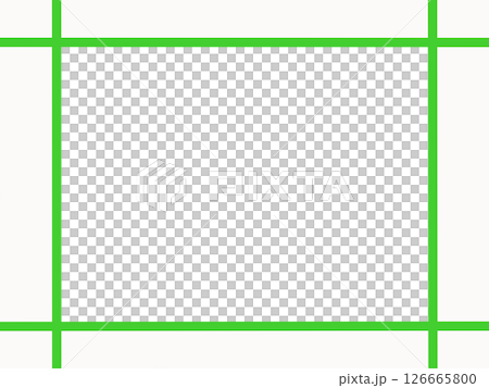Green line and white background cross frame, decorative frame material with central transparency (general-purpose design) 126665800