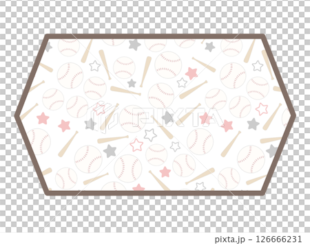 Baseball hexagon frame 126666231