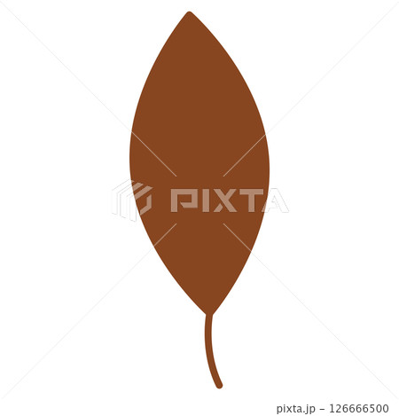 茶色いシンプルな葉っぱアイコン 茶色いシンプルな葉っぱアイコン 126666500