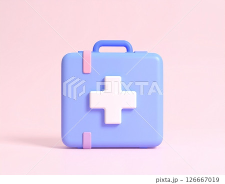 救急箱3Dアイコン風イラスト 126667019