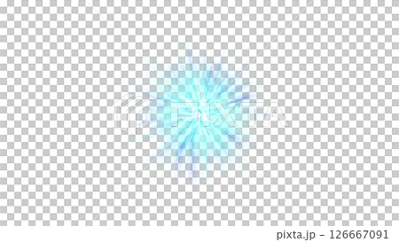 爆砕して吹き飛ぶ光の粒子爆砕して吹き飛ぶ光の粒子・センター光彩あり(背景付きのjpg画像も準備してい 126667091