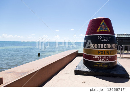 Southernmost Point Buoy in Key West, Florida in United States Southernmost Point Buoy in Key West, Florida in United States 126667174