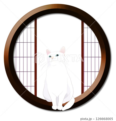 丸窓と猫 126668005