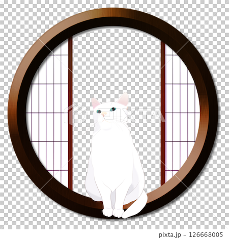 丸窓と猫 126668005