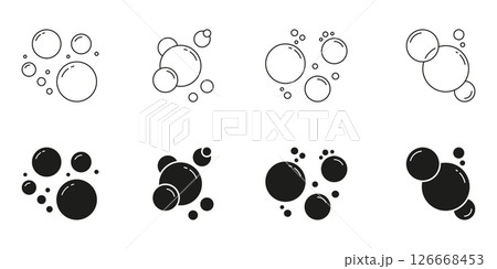Bubble Illustration Icons With Mixed Styles In Line And Solid Icon Set. Sphere And Circle Theme Symbol Collection. Isolated Vector Illustration Bubble Illustration Icons With Mixed Styles In Line And Solid Icon Set. Sphere And Circle Theme Symbol Collection. Isolated Vector Illustration 126668453