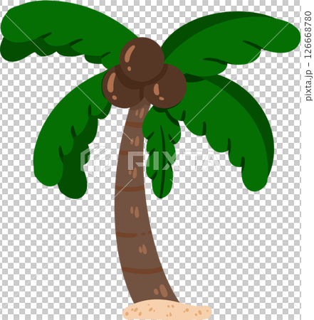 a tree with a cute little snake and leaves 126668780