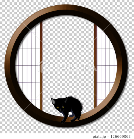 丸窓と子猫 126669062