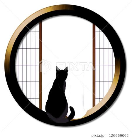 丸窓と猫 126669063